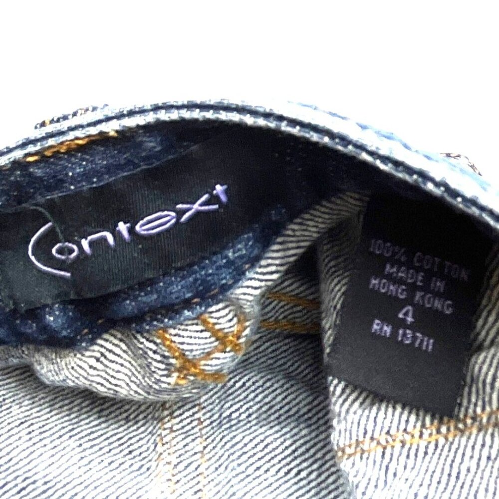 Context Size 4 Blue Cotton Jeans Context Jeans Woman Size 4 Blue Denim 84a - Picture 12 of 12